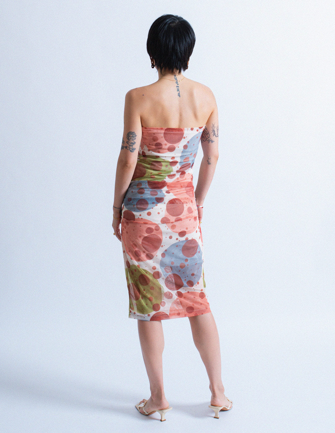 Plein Sud strapless mesh dress back view