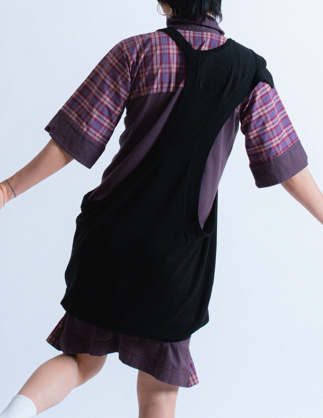 Yohji Yamamoto open back knit top layered back