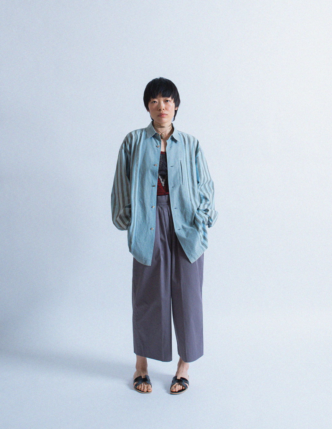 Issey Miyake vintage striped oversized shirt