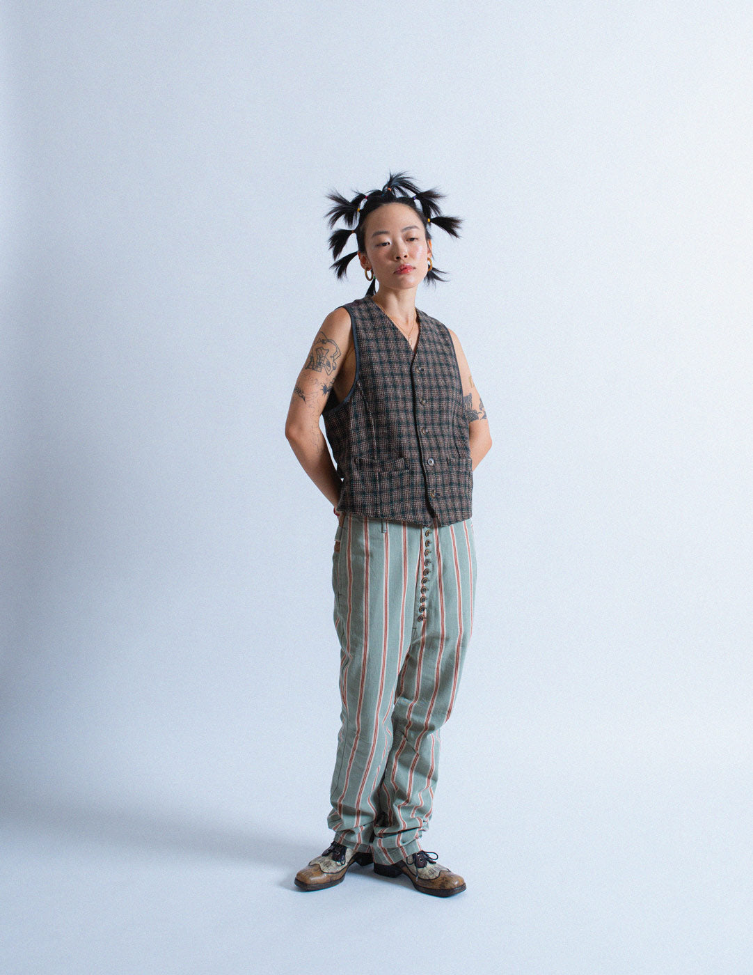 Kapital striped cotton pants