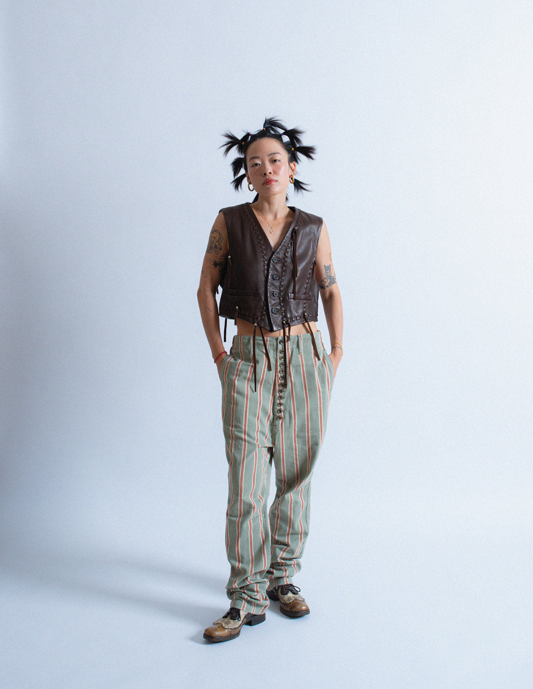 Kapital striped cotton pants