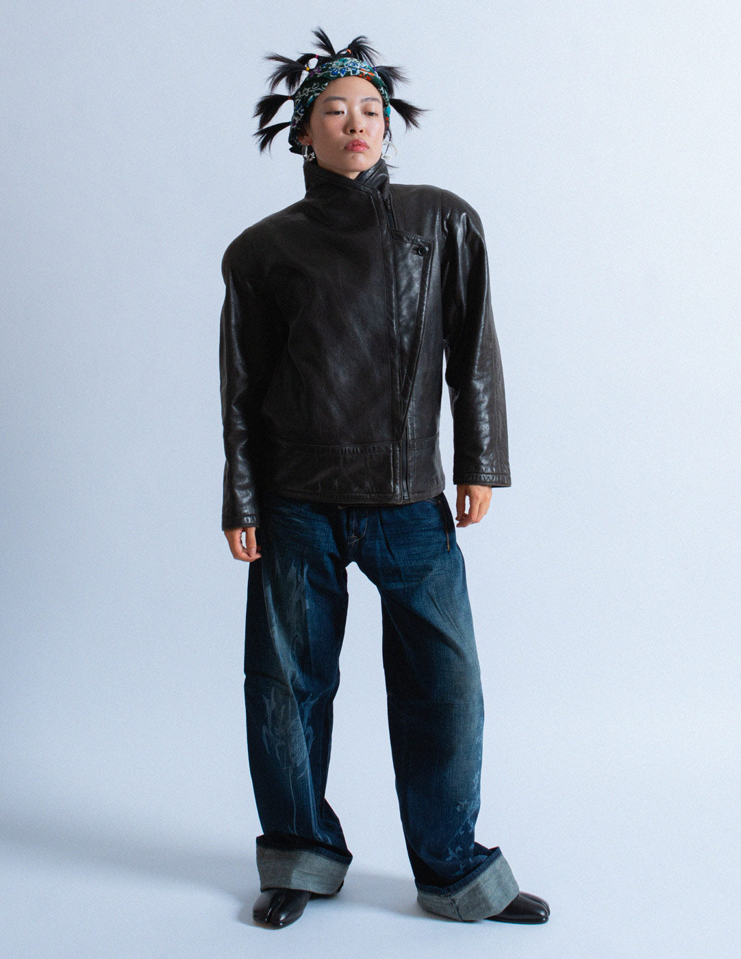 Gianni Versace vintage leather moto jacket