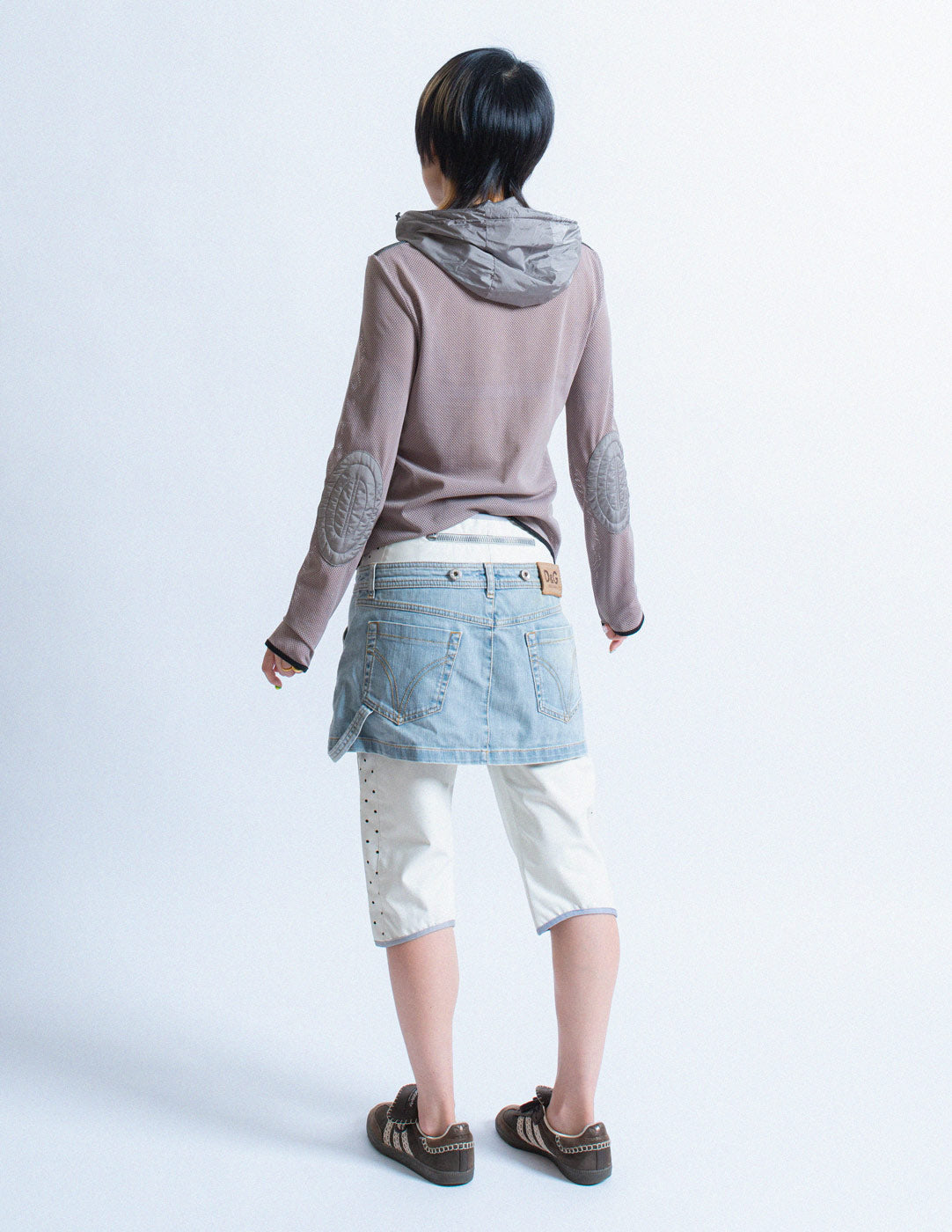 D&G denim mini skirt back view