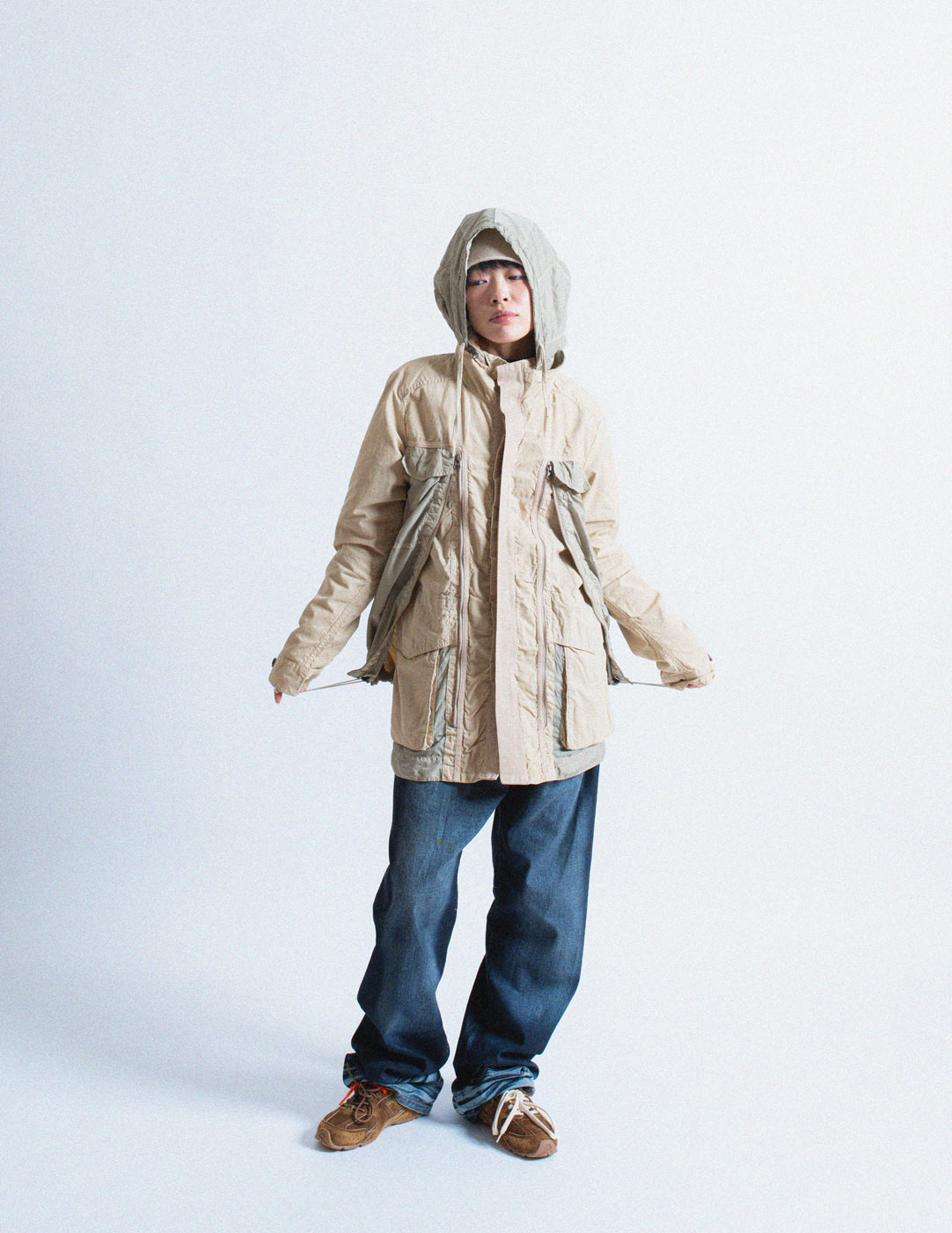 Marithé+François Girbaud layered utility jacket