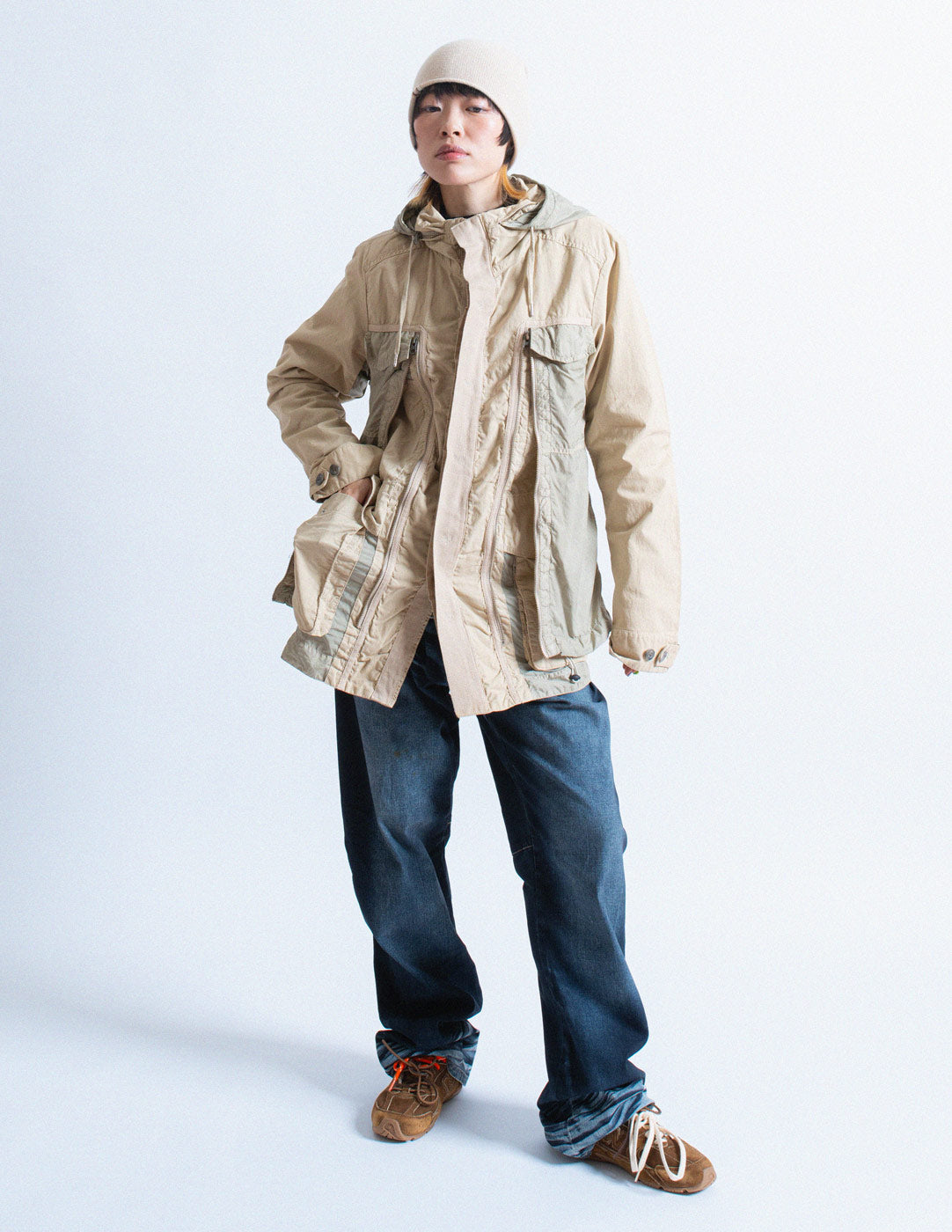 Marithé+François Girbaud layered utility jacket