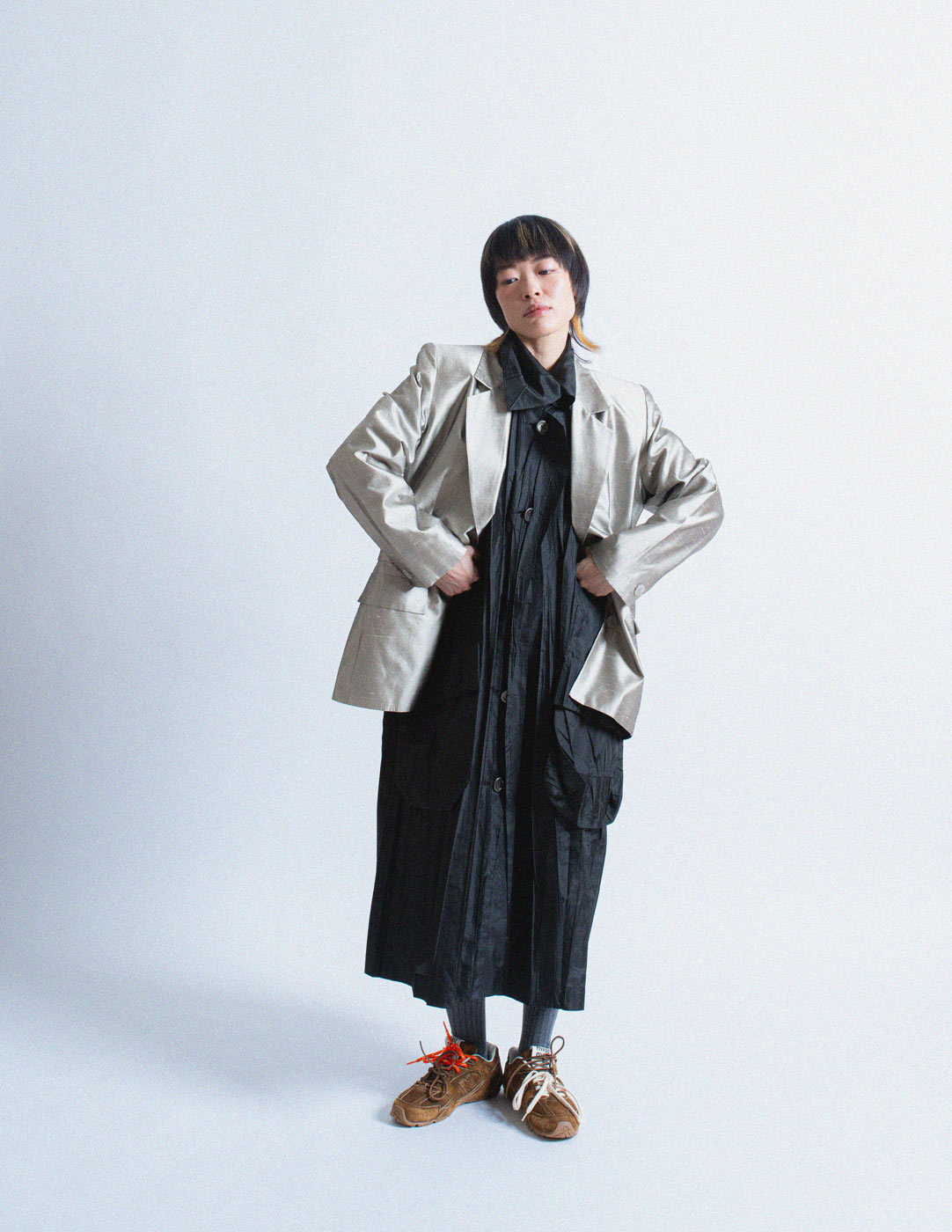 Yves Saint Laurent vintage sliver slik blazer