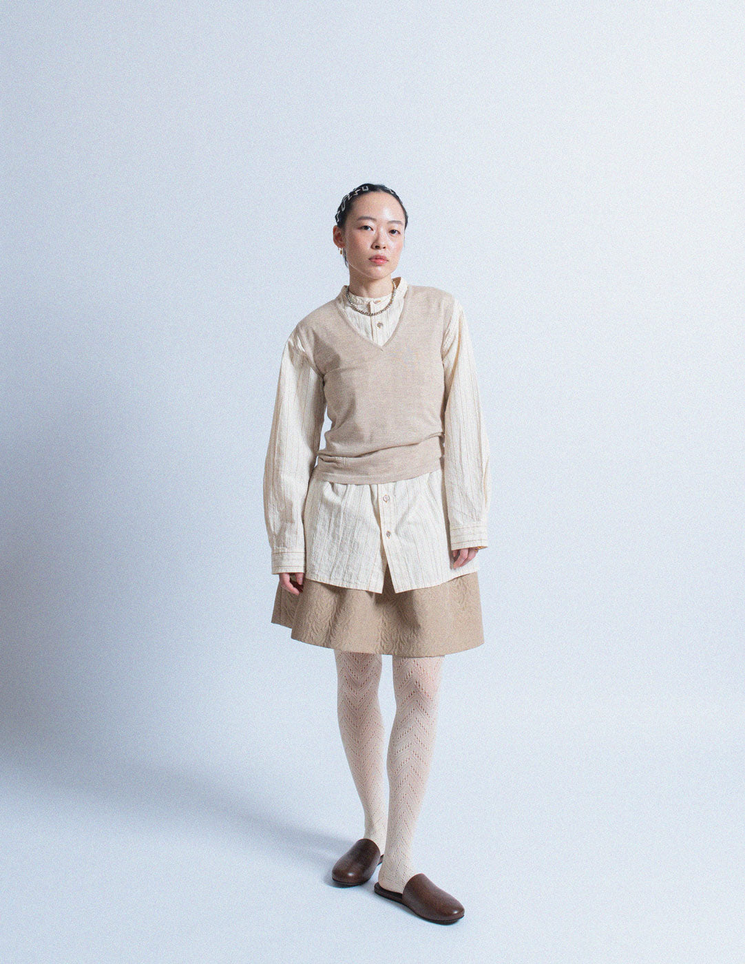 Hermès vintage beige cashmere vest