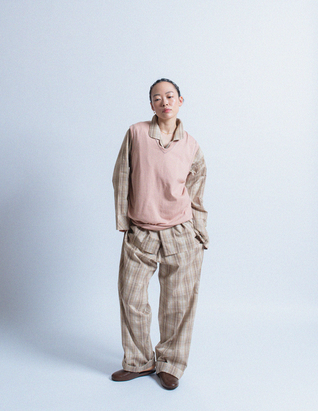 vintage dusty rose cashmere vest