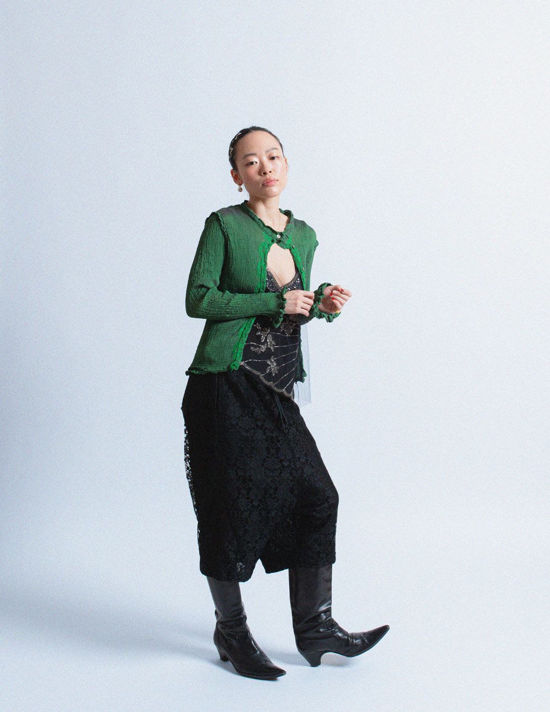Comme des Garçons black lace culottes