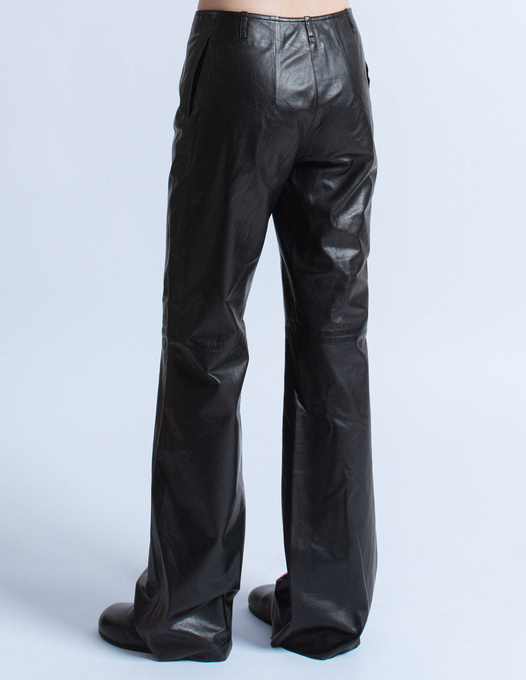 vintage black soft lambskin pants