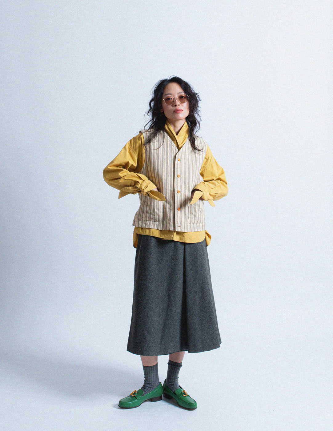 Romeo Gigli vintage striped cotton vest