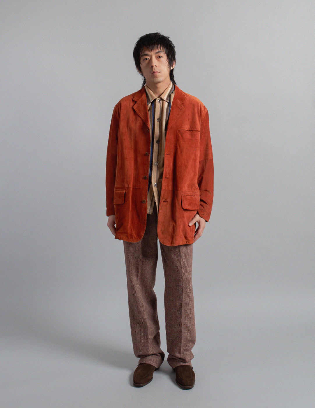 Christian Dior vintage brick red suede blazer