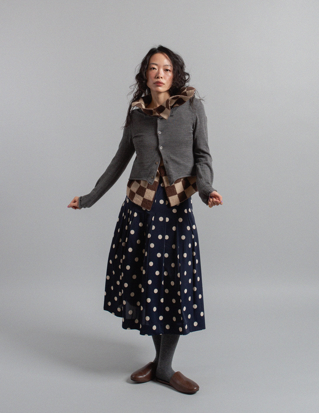 Comme des Garçons vintage multi-way wool check transformable cardigan