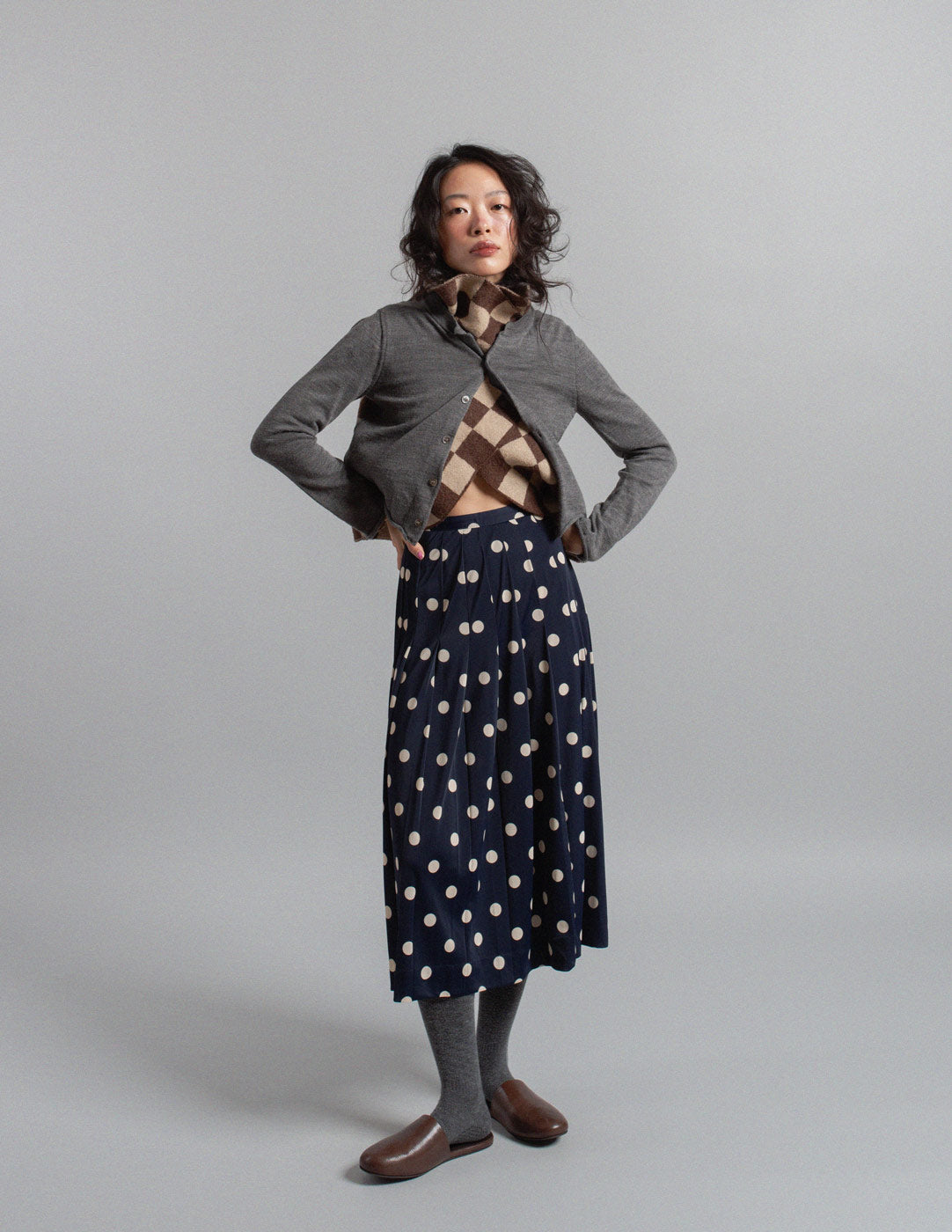 Comme des Garçons vintage multi-way wool check transformable cardigan