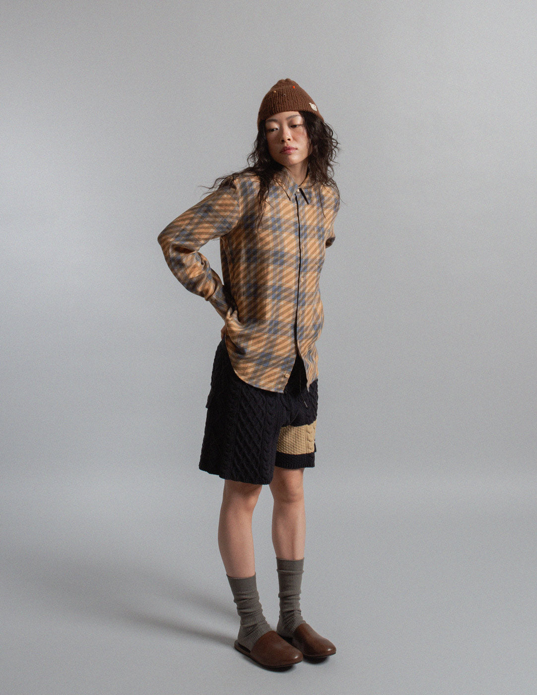 Dries Van Noten plaid cotton-linen blend shirt