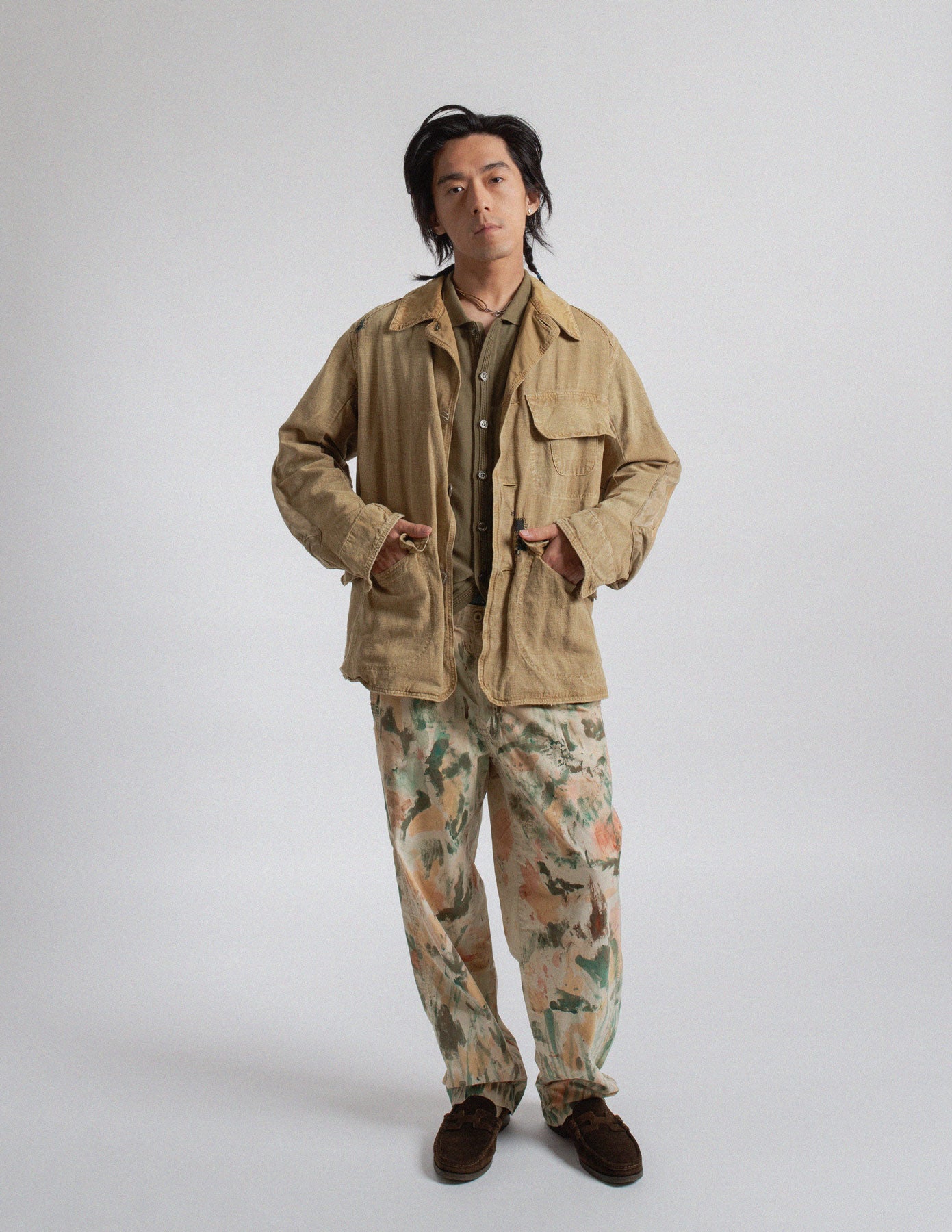 Kapital distressed canvas utility jacket