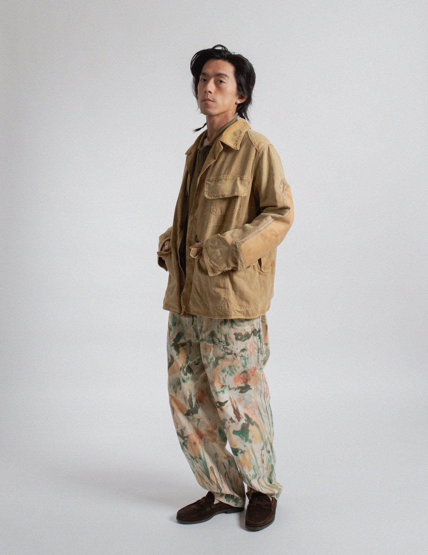 Kapital distressed canvas utility jacket