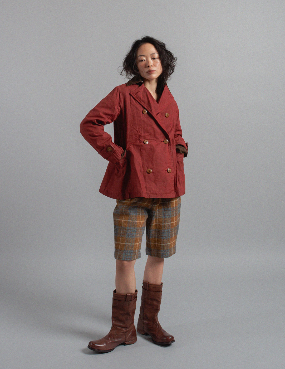 Kapital brick red waxed cotton Jacket