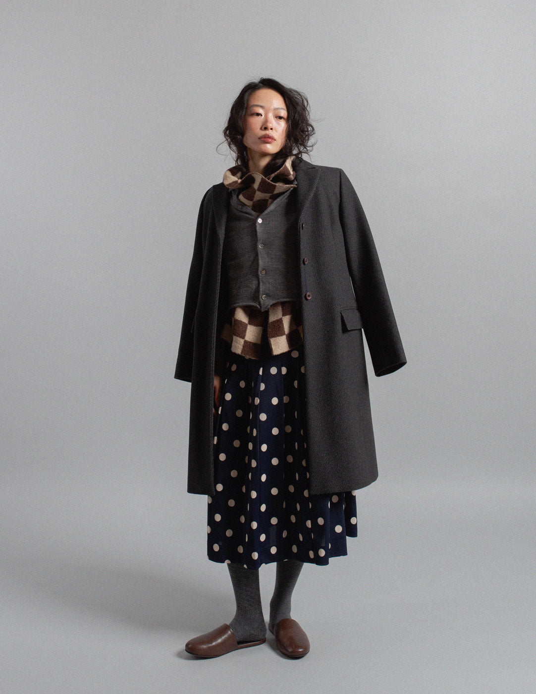 Miu Miu vintage charcoal gray tailored wool coat