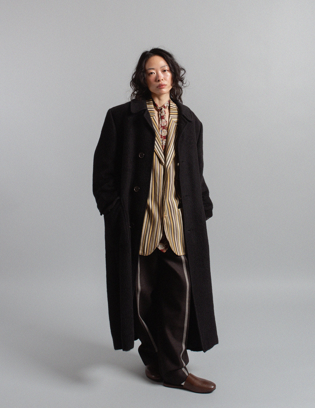 Issey Miyake vintage striped cotton blazer