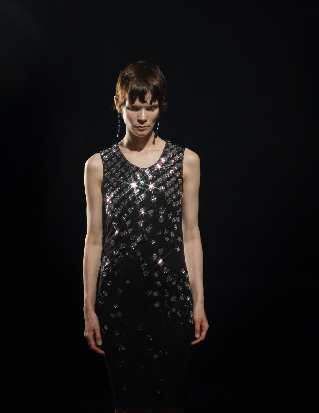 Lanvin jeweled sleeveless mini dress