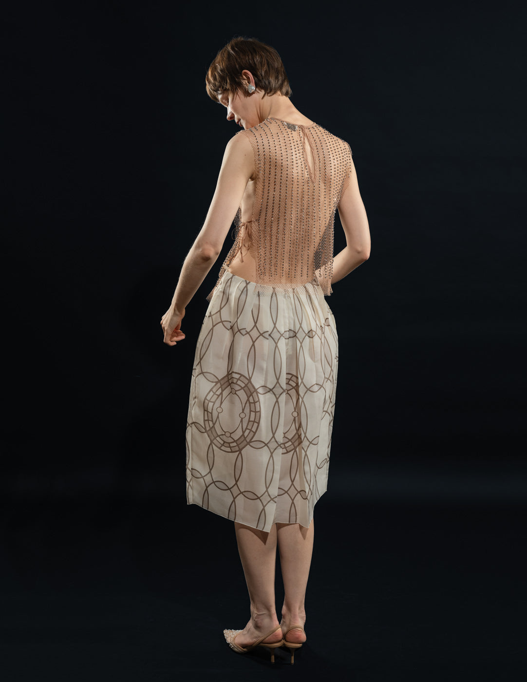 Dries Van Noten beaded net top back view