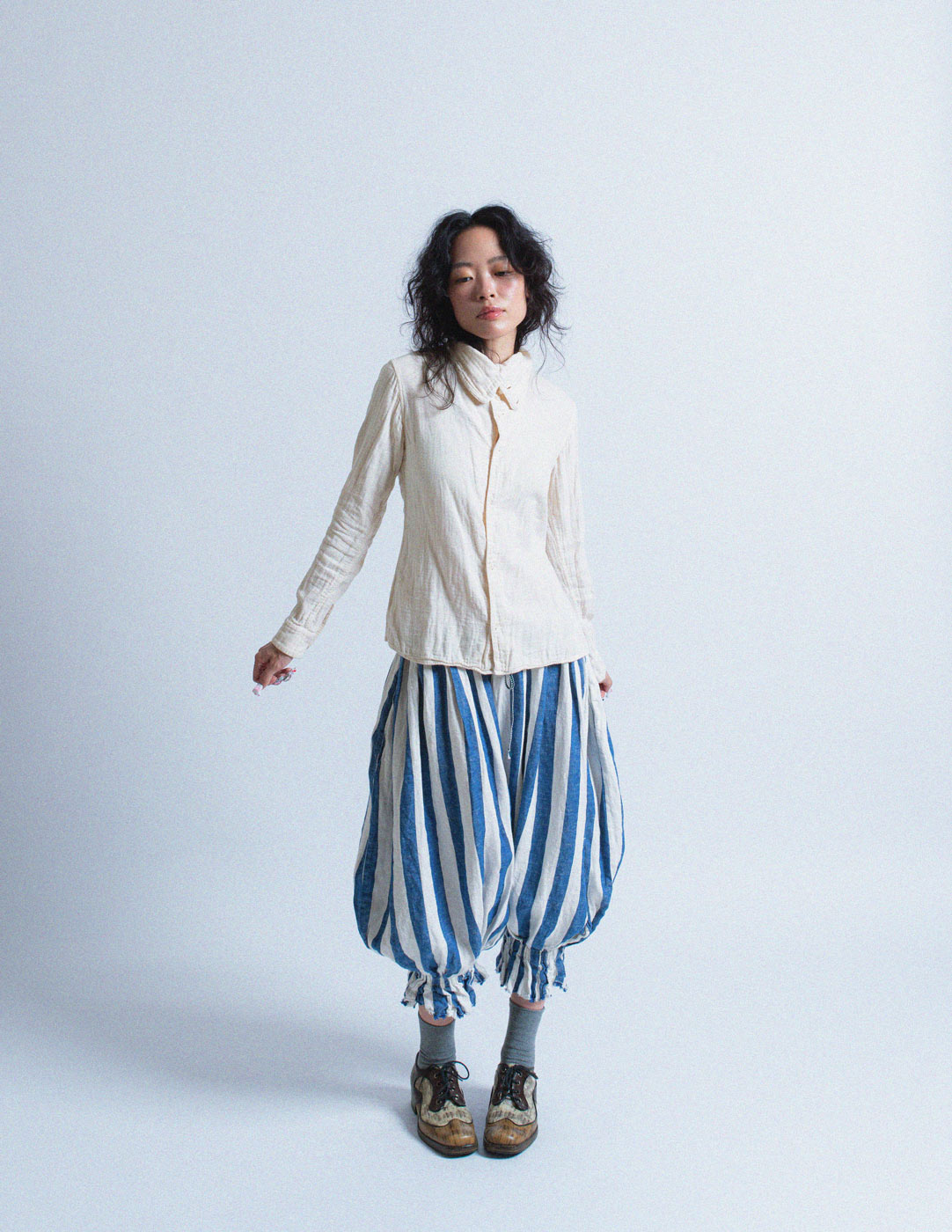 Kapital cream soft gauze shirt