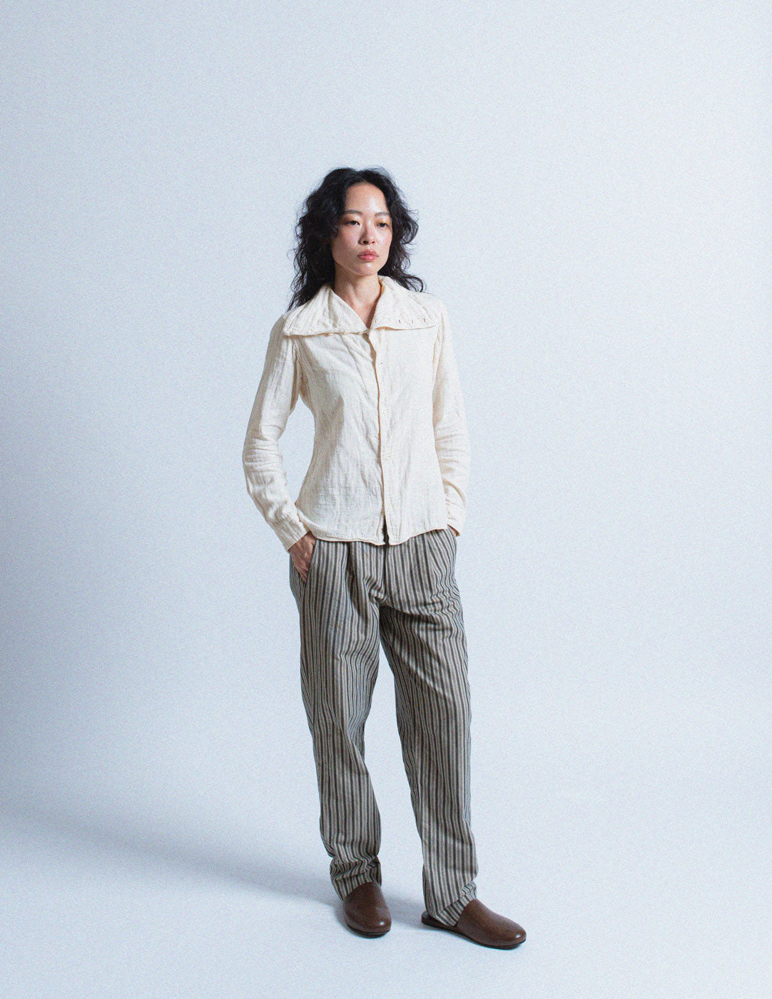 Kapital cream soft gauze shirt