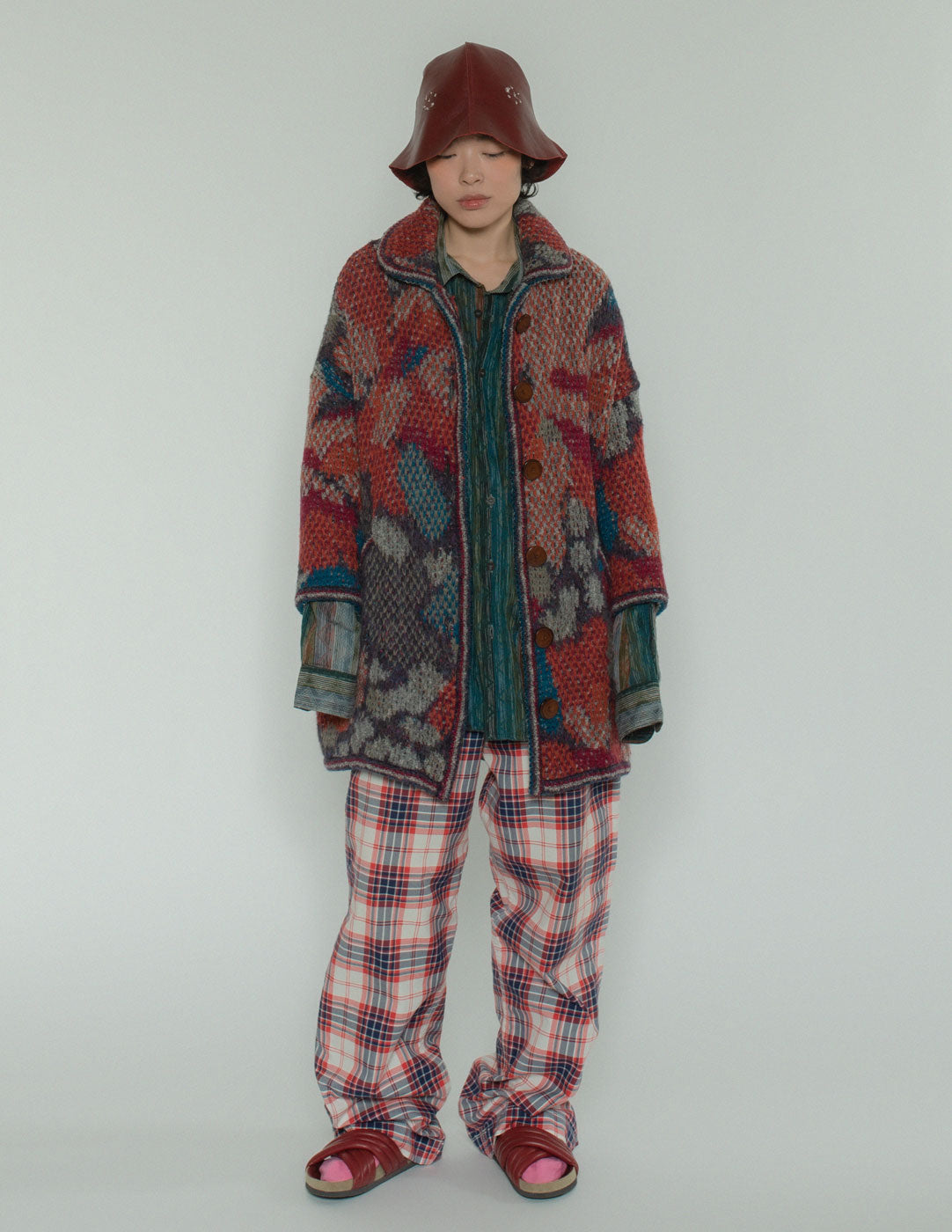 Missoni vintage abstract patterned cardi coat