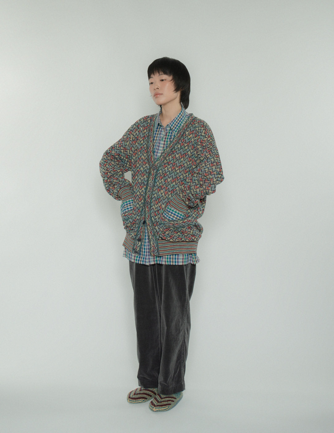 Missoni vintage zigzag patterned cardigan
