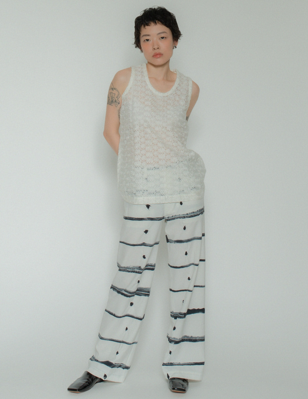 Comme des Garçons vintage floral lace tank