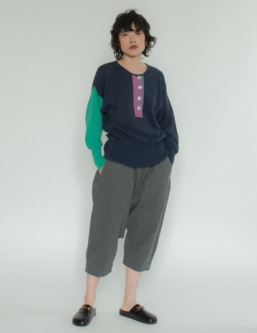 JC de Castelbajac vintage cotton and linen knit