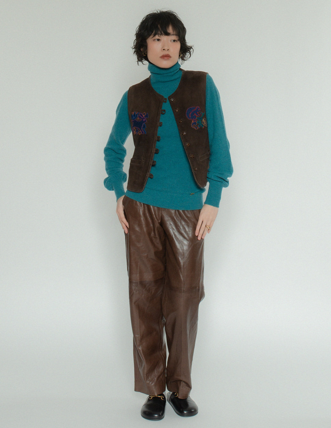 Gucci teal cashmere turtleneck