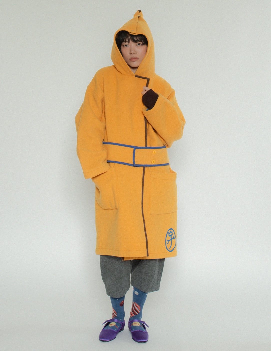 JC de Castelbajac vintage yellow wool robe