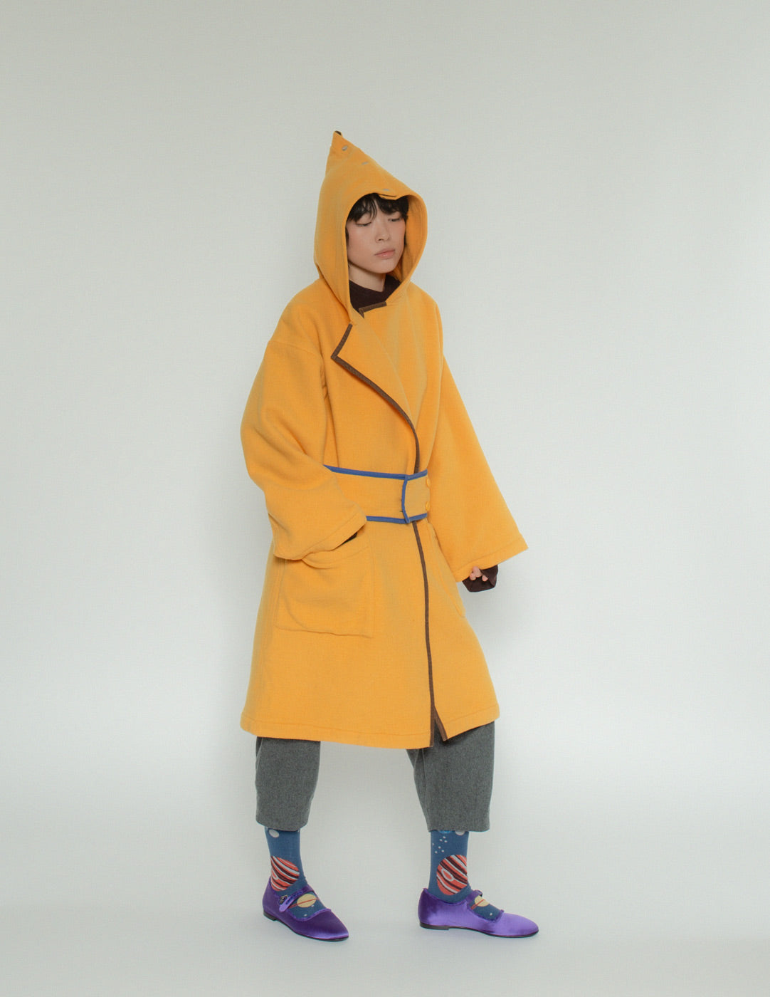 JC de Castelbajac vintage yellow wool robe