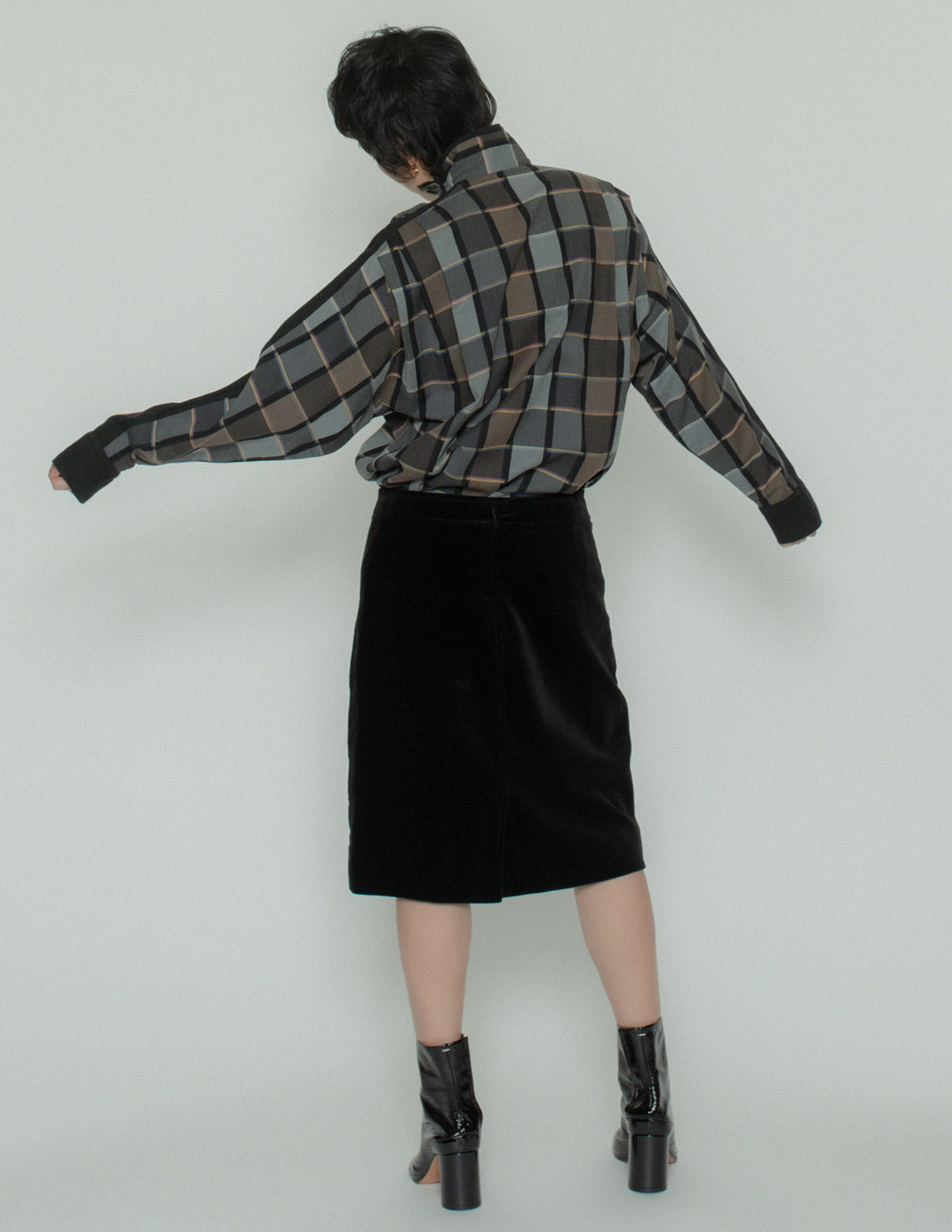 Celine vintage black velvet skirt