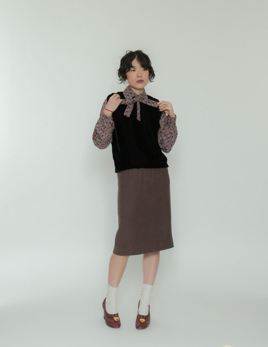 Lanvin vintage velvet and wool dress