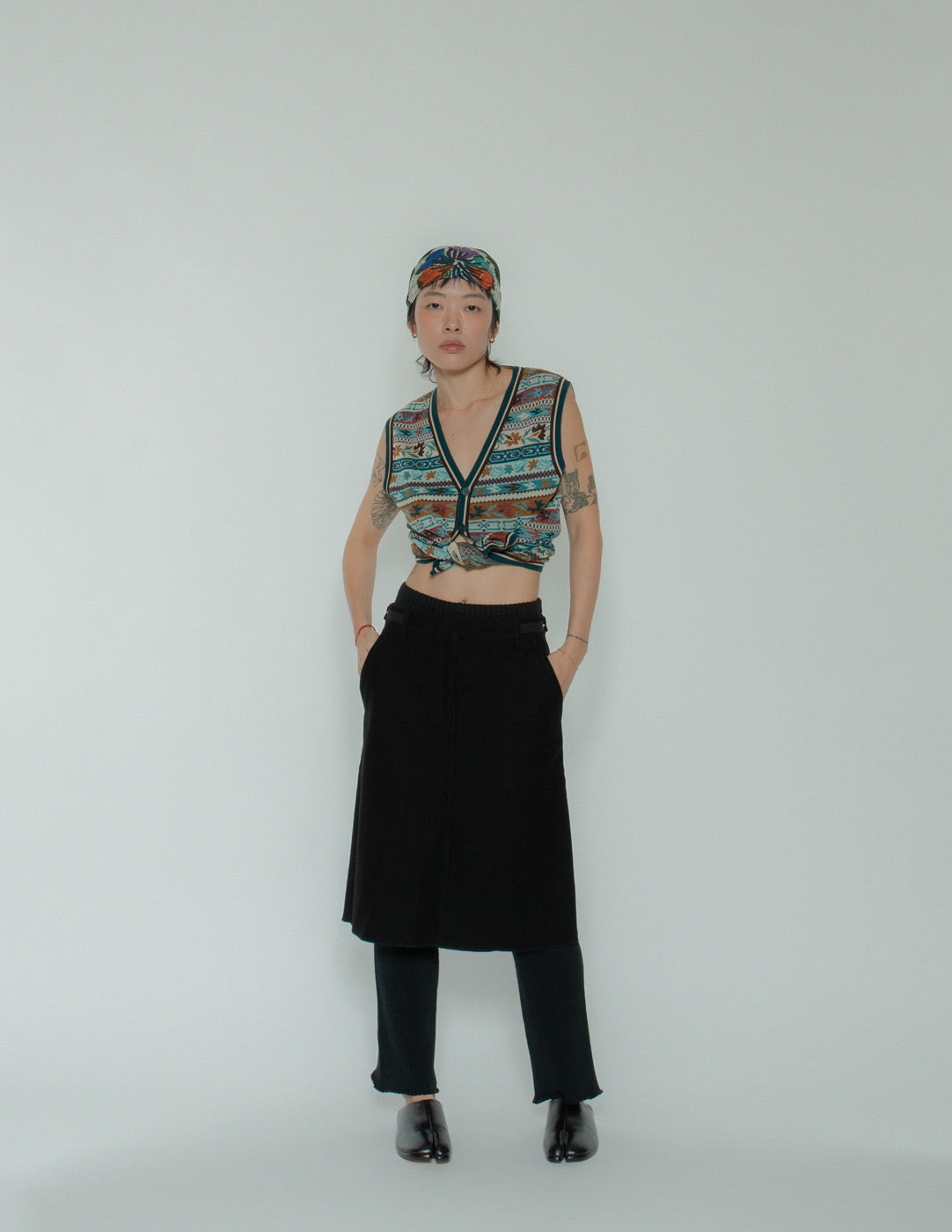 Maison Margiela felted wool skirt