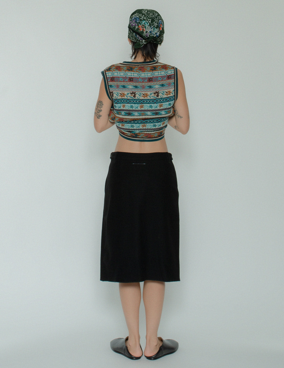 Maison Margiela felted wool skirt back