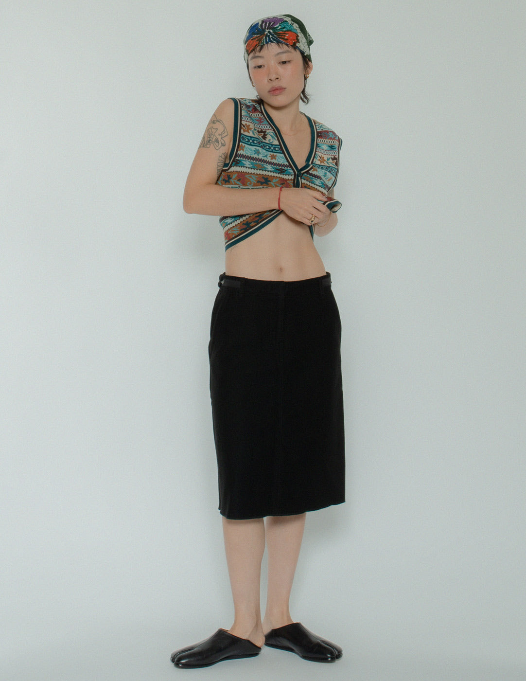 Maison Margiela felted wool skirt
