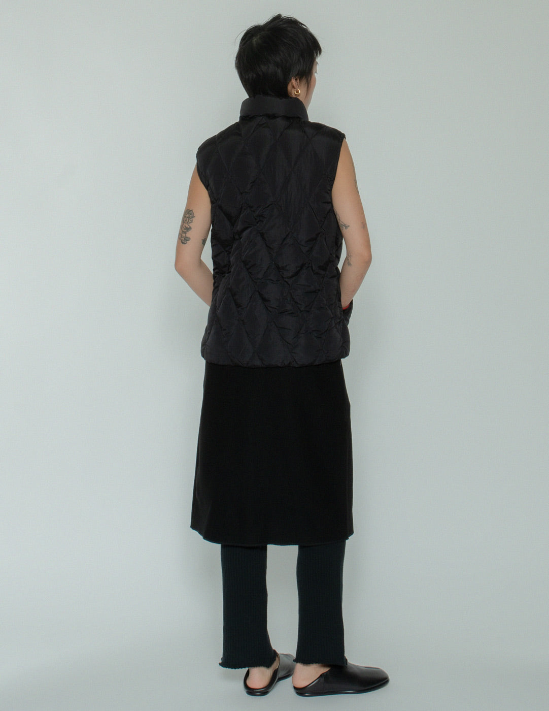 Moncler vintage down puffer vest back view