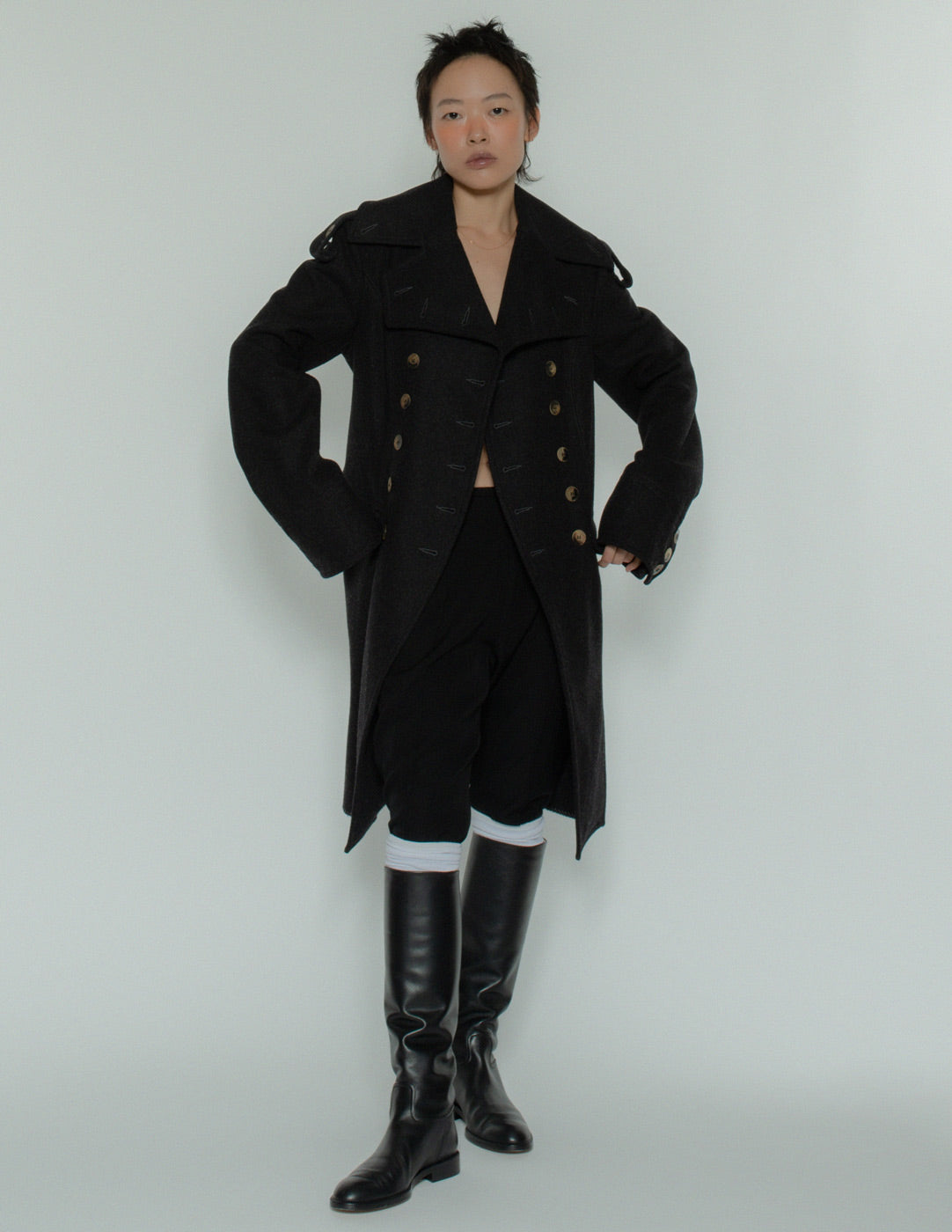 Plein Sud vintage military style wool coat