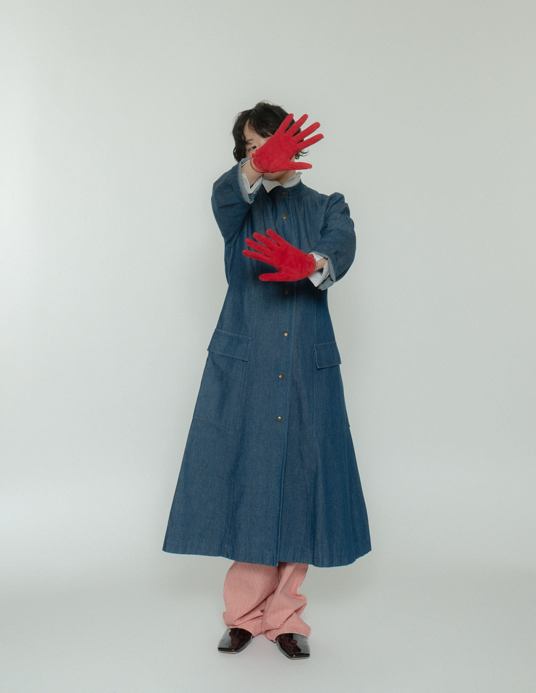 Prada red suede gloves