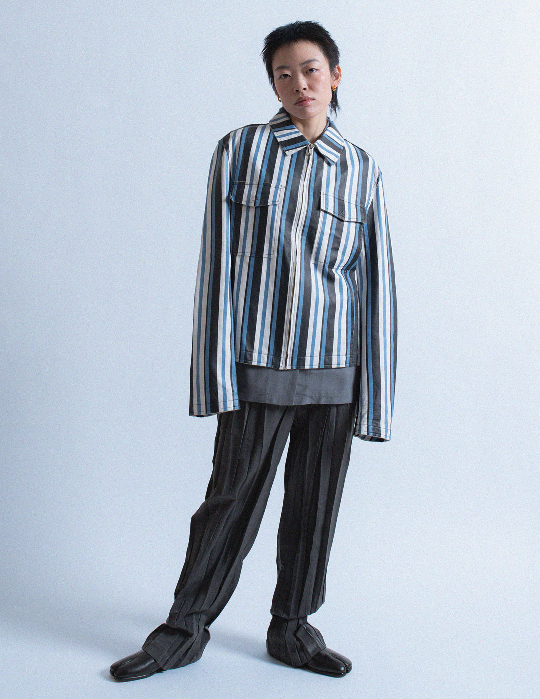 D&G vintage striped leather jacket