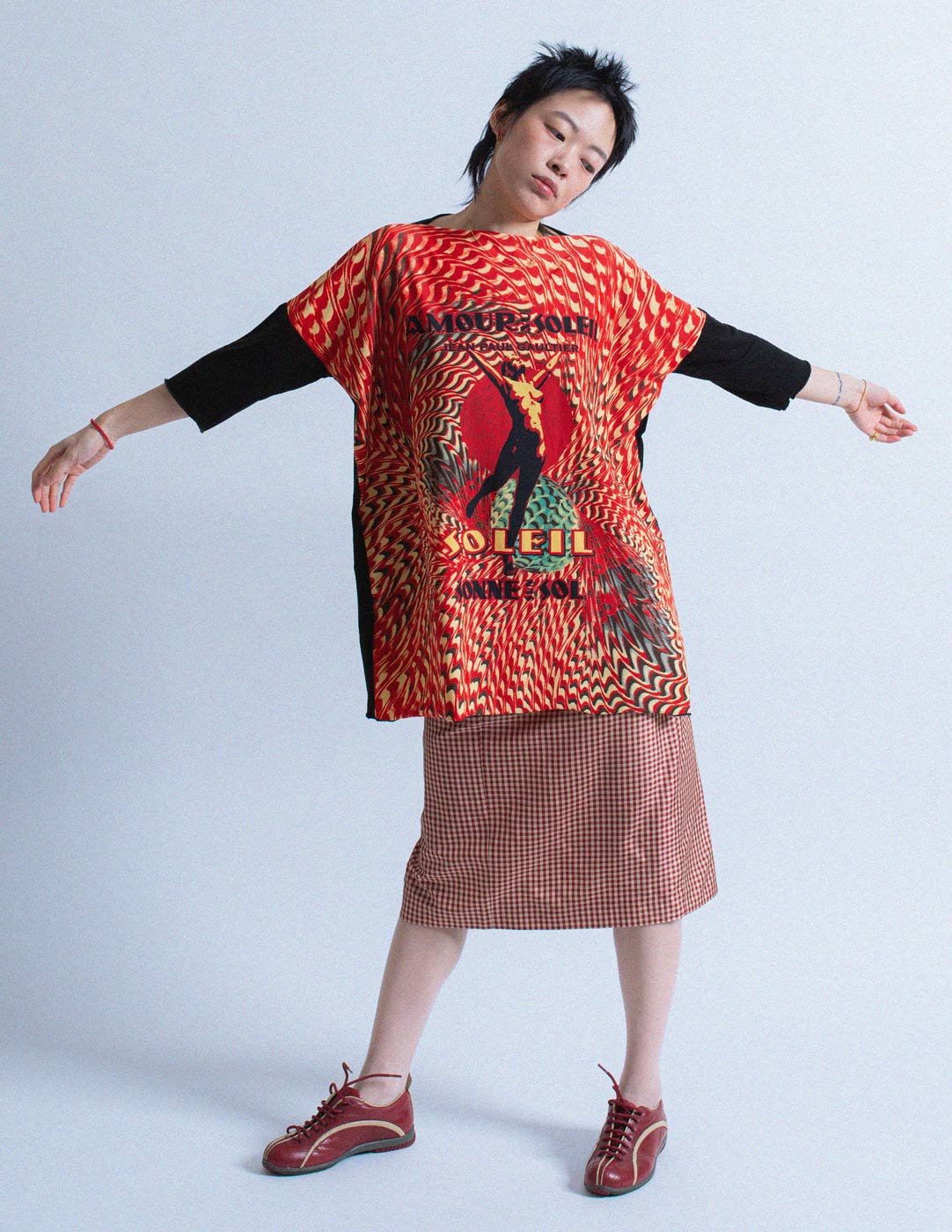 Jean Paul Gaultier vintage Amour au Soleil print top