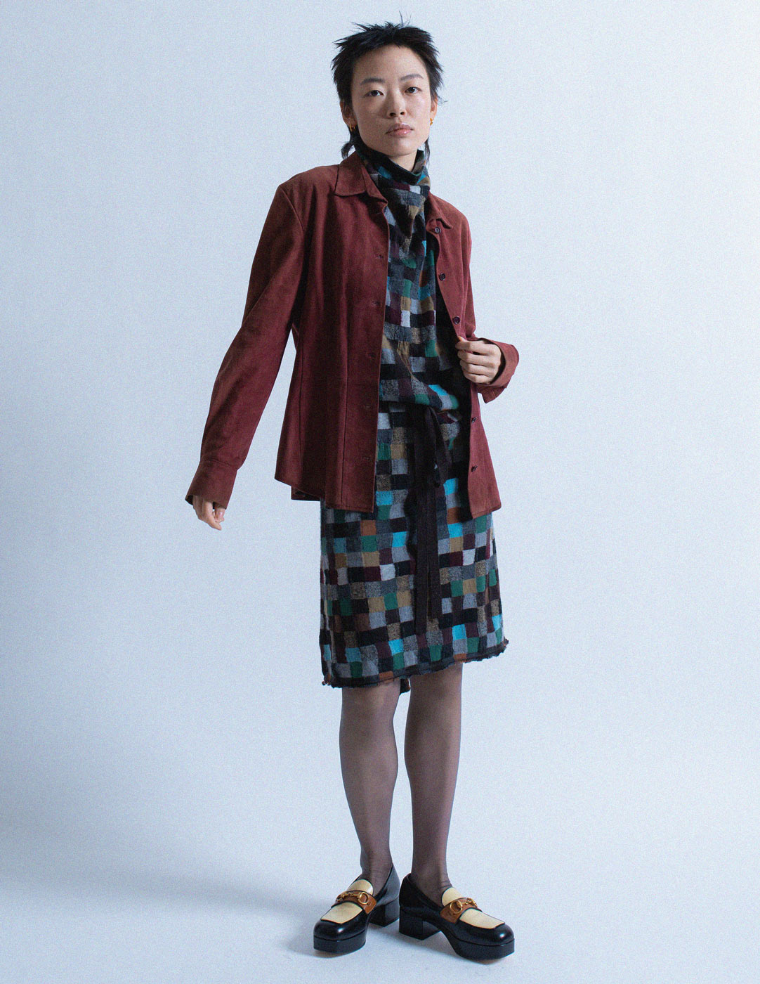 Loewe vintage brick red suede button down