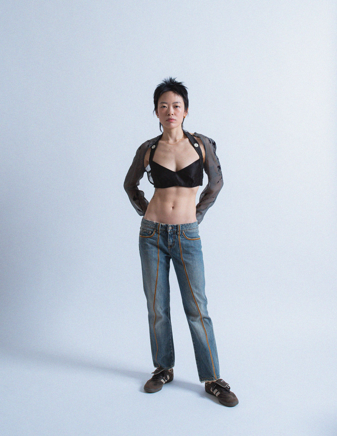 Miu Miu black silk bralette