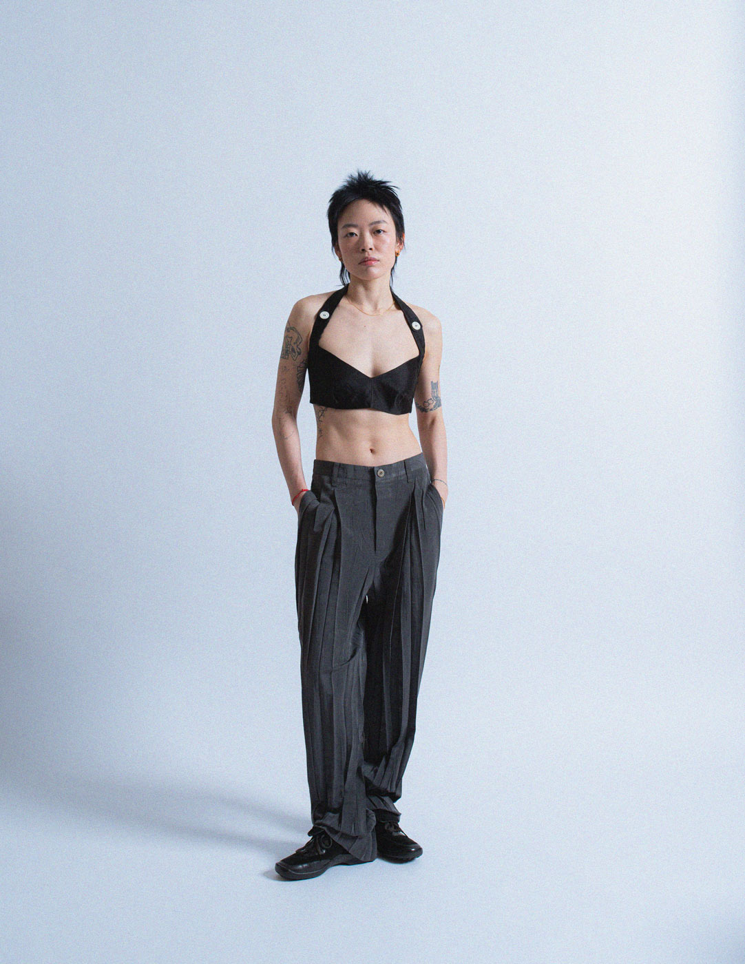 Miu Miu black silk bralette