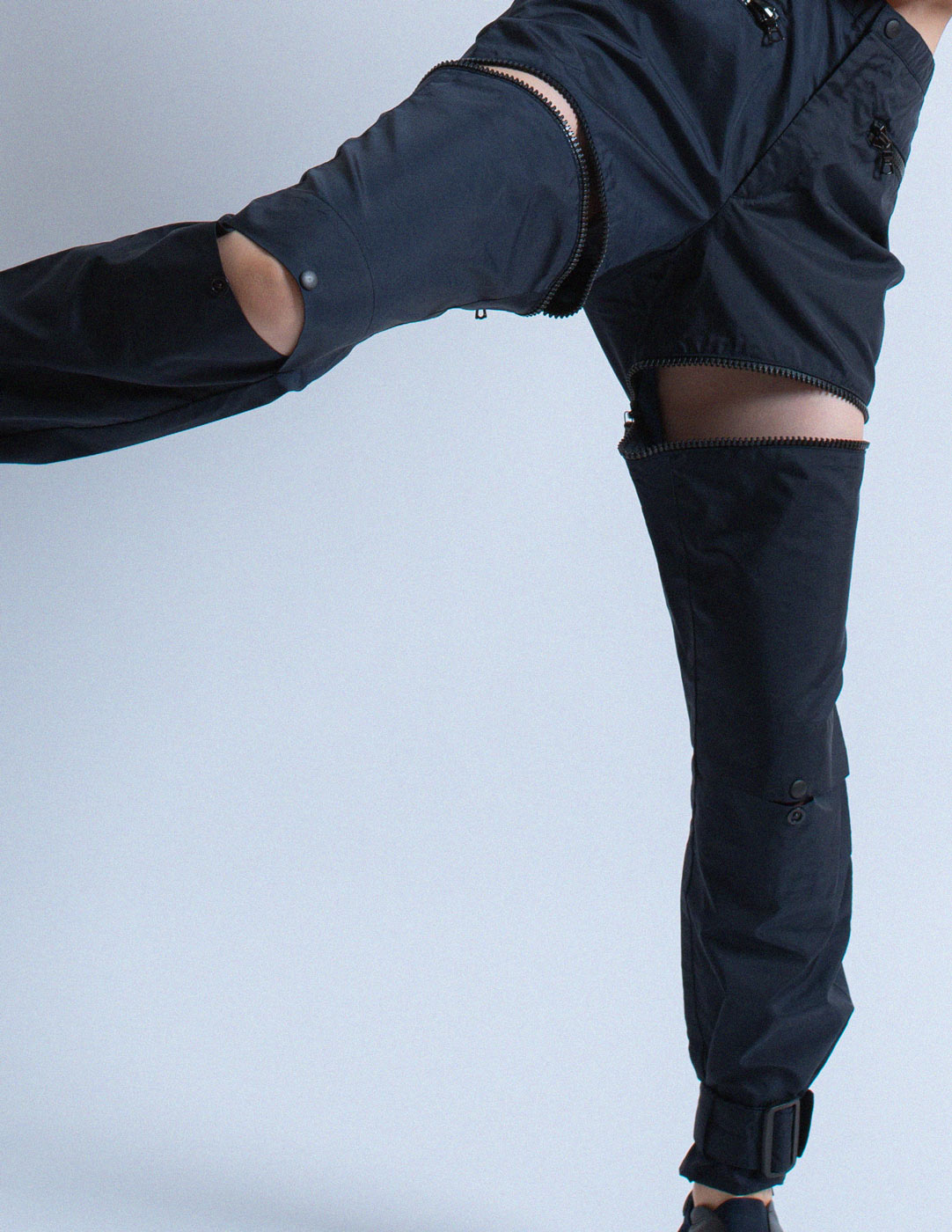 Miu Miu convertible nylon track pants detail