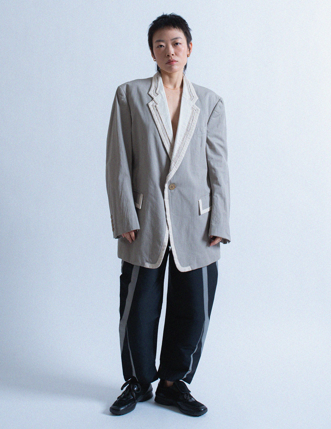 Y's light gray oversized blazer